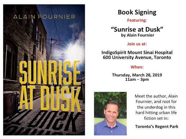 IndigospiritMSH's tweet photo. Join us this Thursday, March 28th from 11am-3pm as we welcome Alain Fournier signing copies of his book “Sunrise at Dusk”! https://t.co/dTlez9vsAO