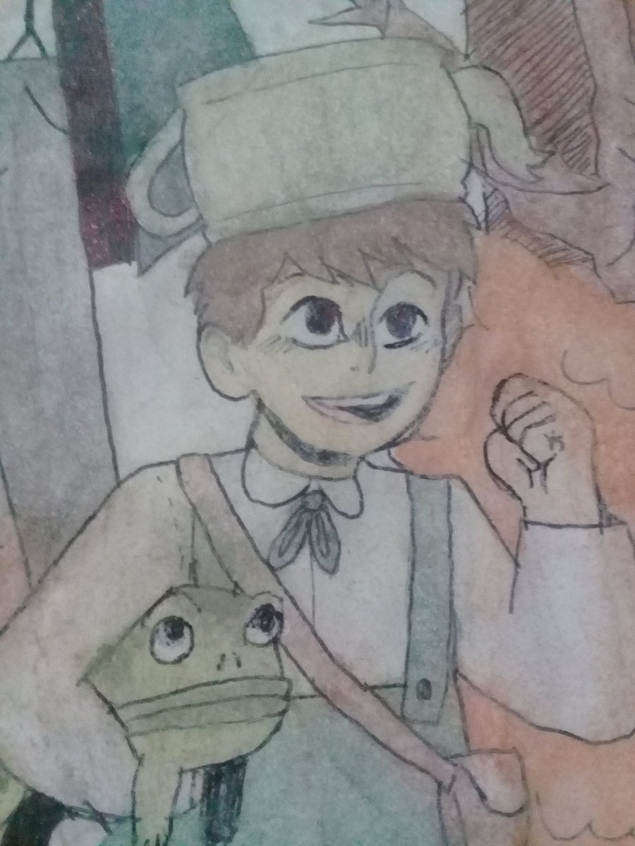___Oie___'s tweet photo. So, i noticed that since i started doing art regulary i never drew anything over the garden wall related, like, nothing; so i drew this #overthegardenwall #tree #woodsmanaxe #rock #Wirt #Gregory #greg #darklantern #traditionaldrawing #traditionalart https://t.co/702jSSa5at