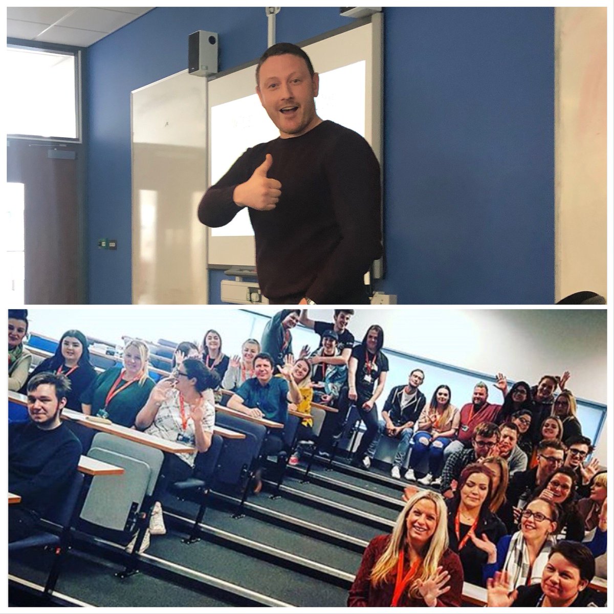 Great guest talk by @dannelson_cam talking about #livetvnews Degree students really enjoyed it! #bbc #tv #tvproduction #camera #grimsby #students #university #nolectures #DCIBlossomingCreativity <a href="/unicentregy/">UCG</a> <a href="/gicreativearts/">Great Island Creative Arts</a>