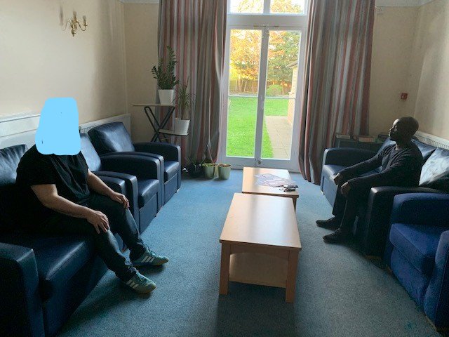 NPSLDN_BeckAP's tweet photo. Mindfulness session today between a resident and our PSO Paul 👥🧠👂 https://t.co/hP8bOuNDqX
