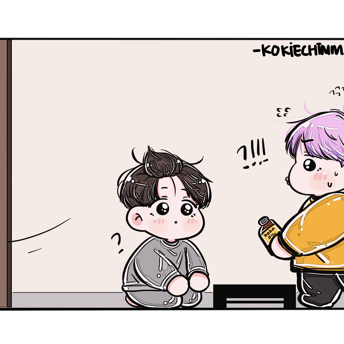 Kookoo hairstylist 😆 
#Kookoo #Taetae #Chimchim