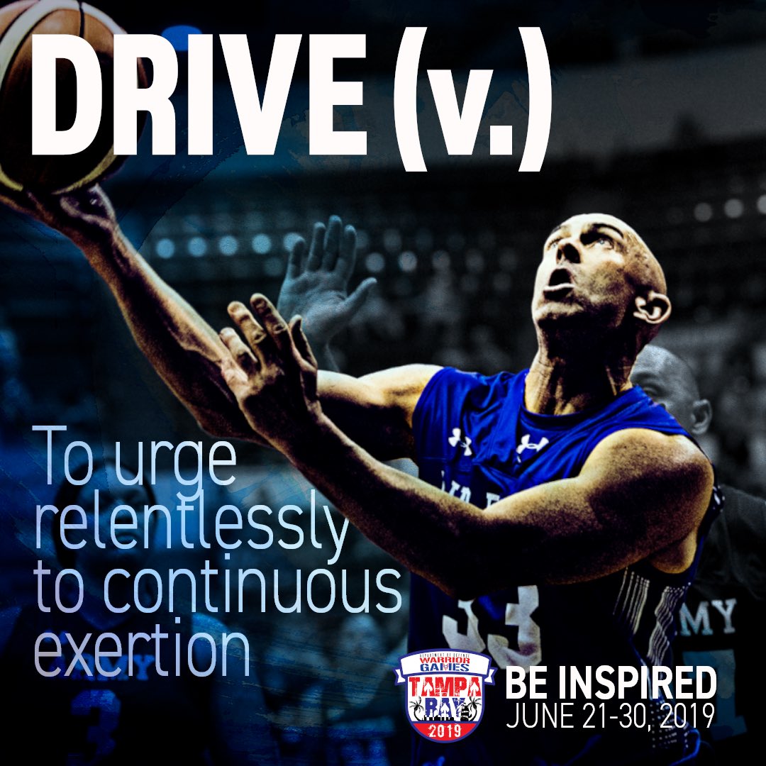 warriorgames's tweet photo. What DRIVES you? #WarriorGames #MotivationMonday #BeInspired #DoDWarriorGames2019 #AdaptiveSports #SeeYouInTampaBay @WarriorCare @afw2 @armywct @USSOCOM @DeptofDefense https://t.co/R6fxn2XvUM