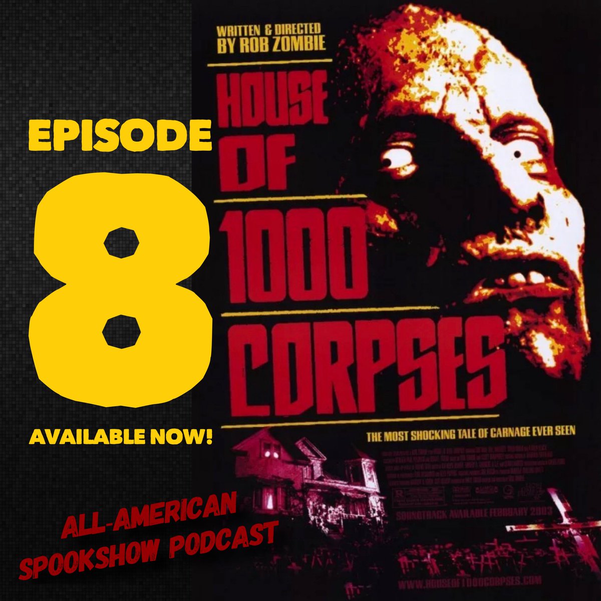 AASpookshow's tweet photo. โHowdy folks! You like blood, violence, freaks of nature? Well come on down!โ Episode 8 of @allamericanspookshow is now available! Get it where fine podcasts are gotten! https://t.co/B8XQ7JkQKu #aaspookshow #houseof1000corpses #robzombie #sidhaig #captspaulding #horror https://t.co/46zvZ70PXe