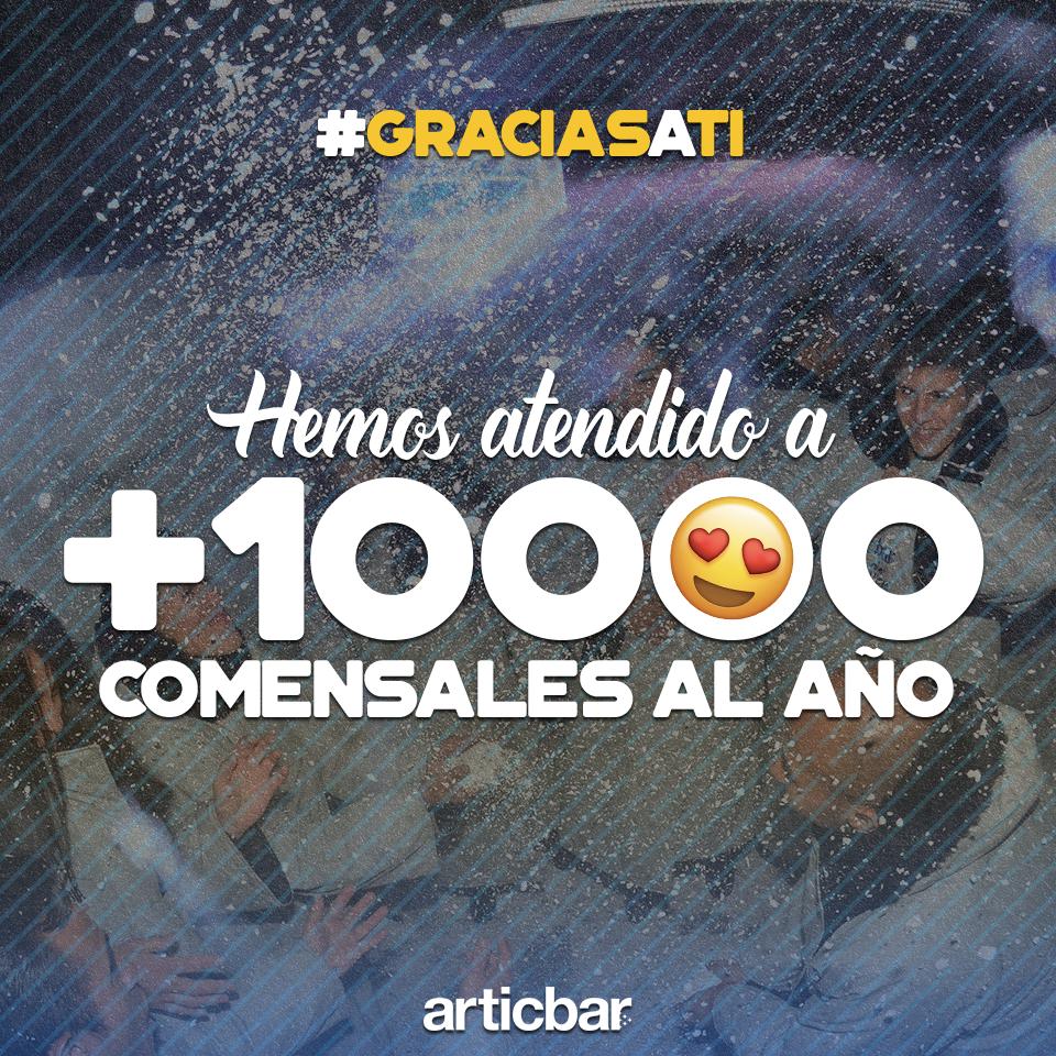 #GraciasATi hemos tenido la grata oportunidad de atender a más de 10mil comensales al año ⭐️ ¡Siempre ha sido un placer el brindarte experiencia única con nosotros! #TeQueremos #Articbar #BeArtic #BeCool

articbarmexico.com