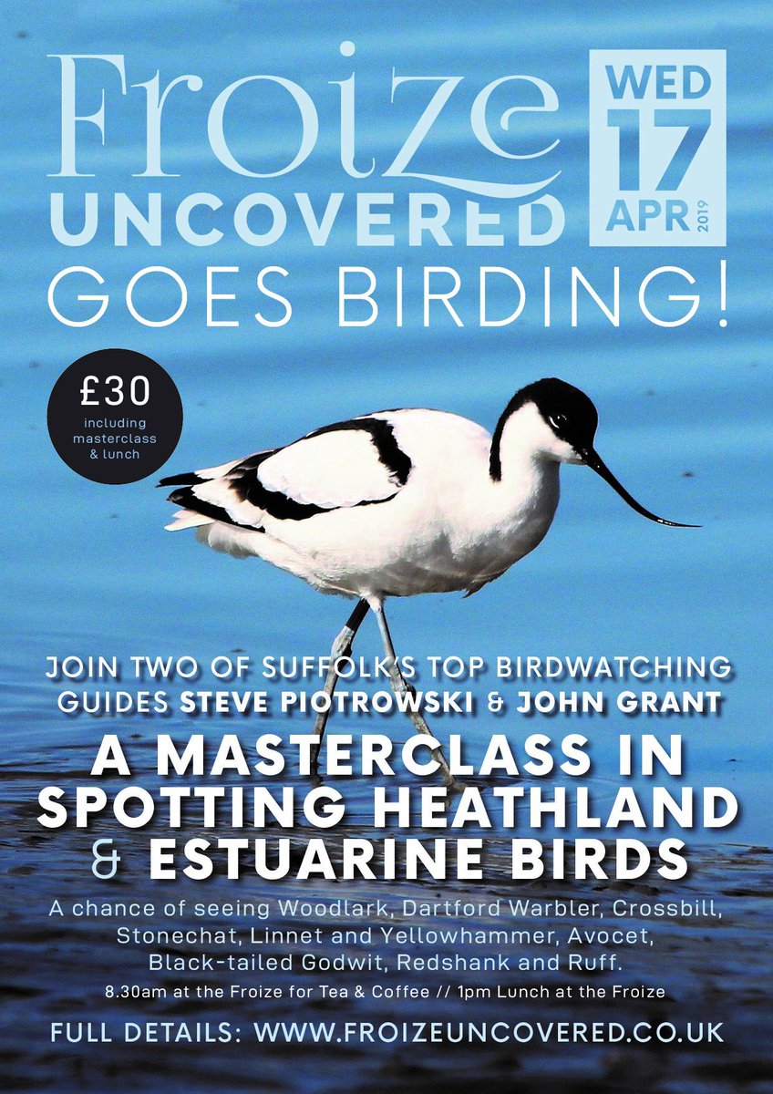 Just thrilled to announce our first @FroizeUncovered Goes #birding #MASTERCLASS - Wednesday 17th April - limited places - book early to avoid disappointment.
