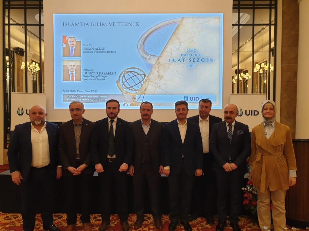 U_I_D's tweet photo. 2019 yılı 'Prof.Dr.Fuat Sezgin Yılı' olması hasebiyle “İslam’da Bilim ve Teknik” başlıklı Konferans  Büyükelçi Sn Ali Kemal Aydın katılımıyla-Prof. Dr.Ersan Aslan ve Prof.Dr.Hüseyin Karaman beyin  sunumuyla Berlin Kentinde gerçekleşti.
@bilgi_blent
@SerkanSezen32
@trthaber https://t.co/SQ1MMwga0X