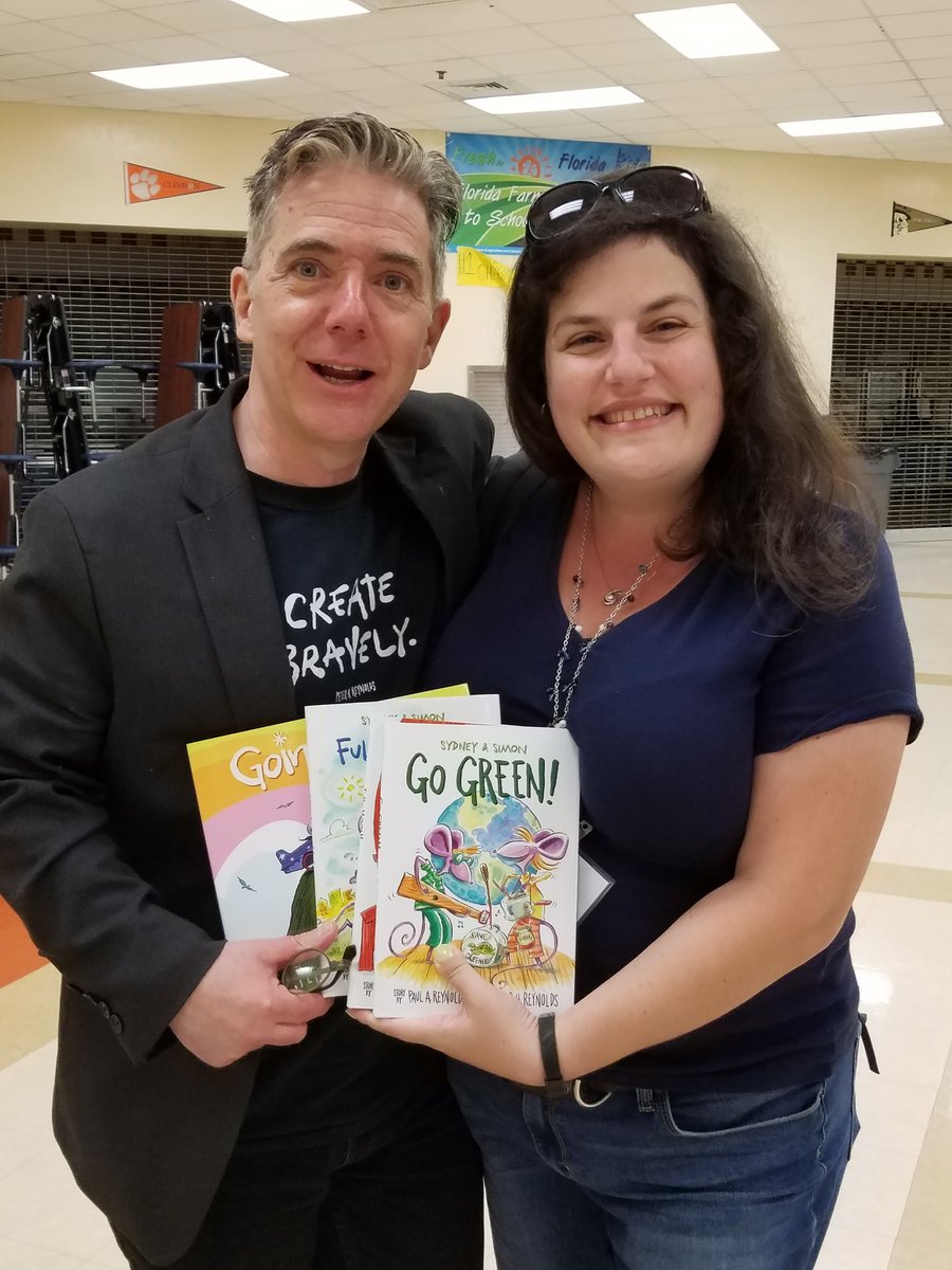 BreeEducator's tweet photo. Loved the 2019 Tech Talk. Discussed the 4 C's in awesome breakout sessions. Broke out of the Escape Classroom on time. I got to meet Paul Reynolds of the Reynolds Center &amp; he signed his books. Can't wait to implement what I learned.  @pbcsdTechConf @EdTechDir @PBCSTEM @FablePaul https://t.co/Fe2iFsbTlK