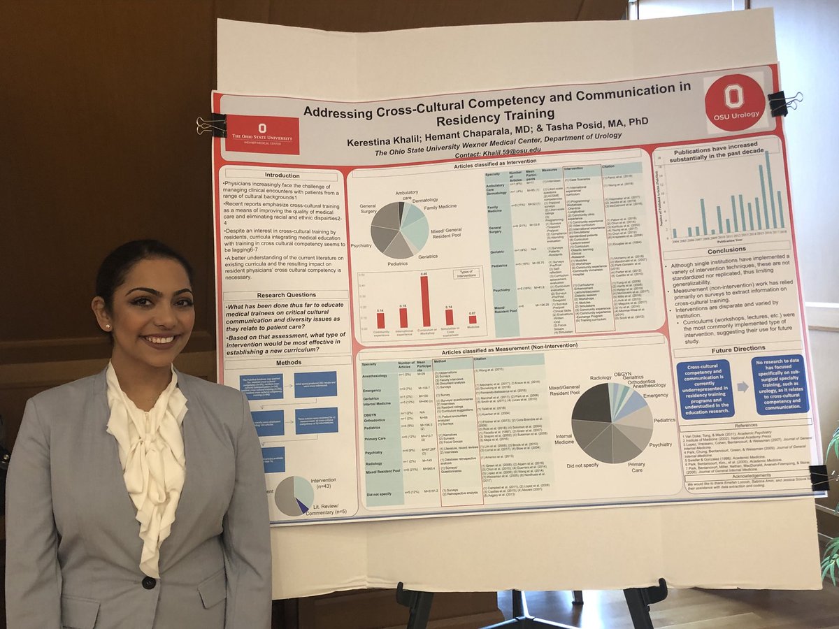 TashaPosidPhD's tweet photo. Kerestina Khalil @kerestinakhalil continued her interest in #globalhealth and presented a literature review on resident #crosscultural training! #cogfest @OSUWexMed @OSU_Urology @OhioStateMed @ctleeuro #education #research https://t.co/IXvchgp5TC