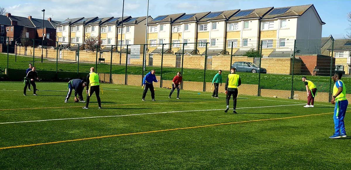 TheTurfSJ's tweet photo. Fantastic day with @NFLUK. 10 schools coming together, learning to deliver #subway #flagfootball programme 🏈 @Broadwoodschool @BykerPrimary @StJohnsNE4 https://t.co/FoaVd6GFAM