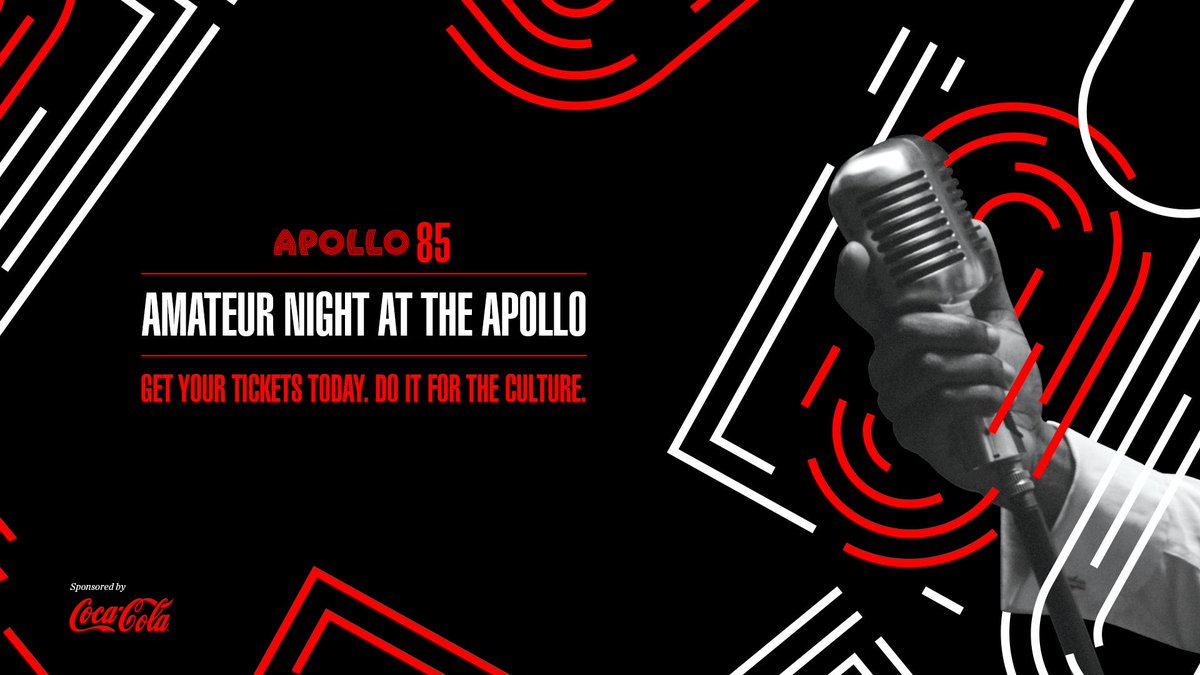 ApolloTheater's tweet photo. Who will be the next Ella Fitzgerald, James Brown or Michael Jackson? At Amateur Night at the Apollo, you decide. Do it for the culture: Get your tickets today! https://t.co/9ABT5MaaxZ #AmateurNightApollo #Apollo85 https://t.co/ao3VICmKON