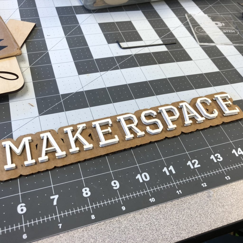 Xuserbbq's tweet image. But of course our supply closet needs a label! #whatmadethis @glowforge #makerspace @Makerspaces_com @make