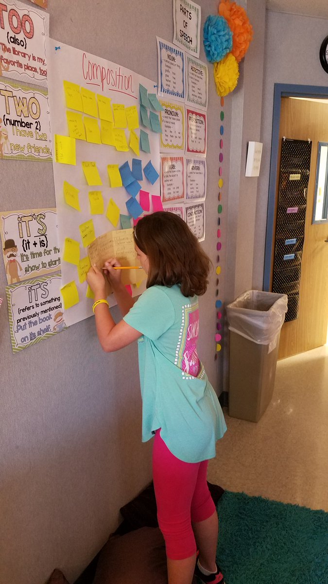 MrsHolbrook_4th's tweet photo. After our Gallery Walk of Writing TEKS Clusters we used our interesting findings as an exit ticket! #EvidenceofLearning @LampasasHSE #GoBeyondLampasas https://t.co/KpxV7qi94r