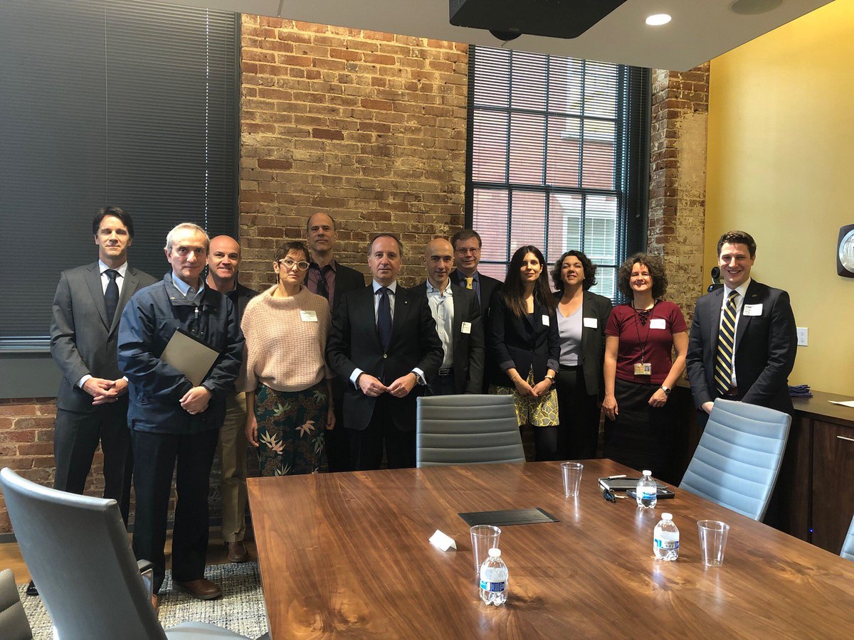 GATechVenice's tweet photo. Today Dr Favero and other GT faculty met with the Ambassador of Italy. What a great opportunity to talk about our study abroad program in Venice! @IvanAllenGT @alicefavero @sppgatech @GeorgiaTech_SLS @CEPLaboratory https://t.co/79wwB8dfJv