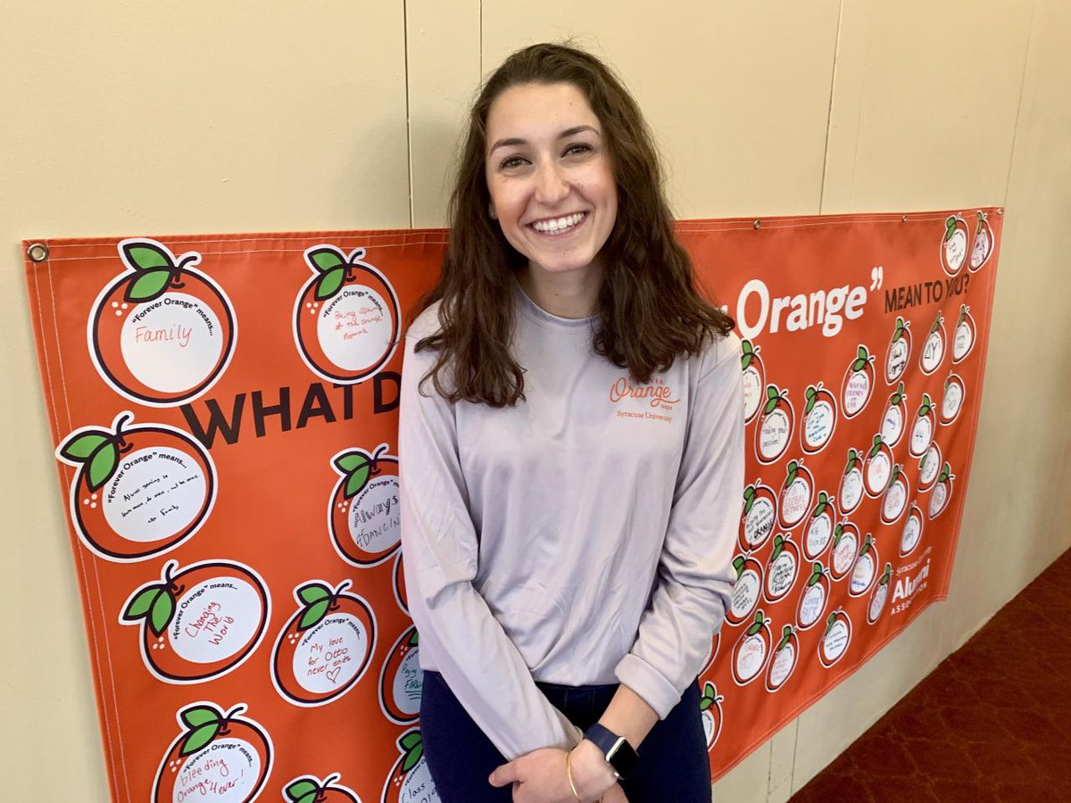Kyra Meister '19, a member of the Forever Orange Student Alumni Council, is sharing her #4EverOrange week experiences on @OurSyracuseU this week!
Follow along on Instagram: http://ow.ly/okoP30obq5T