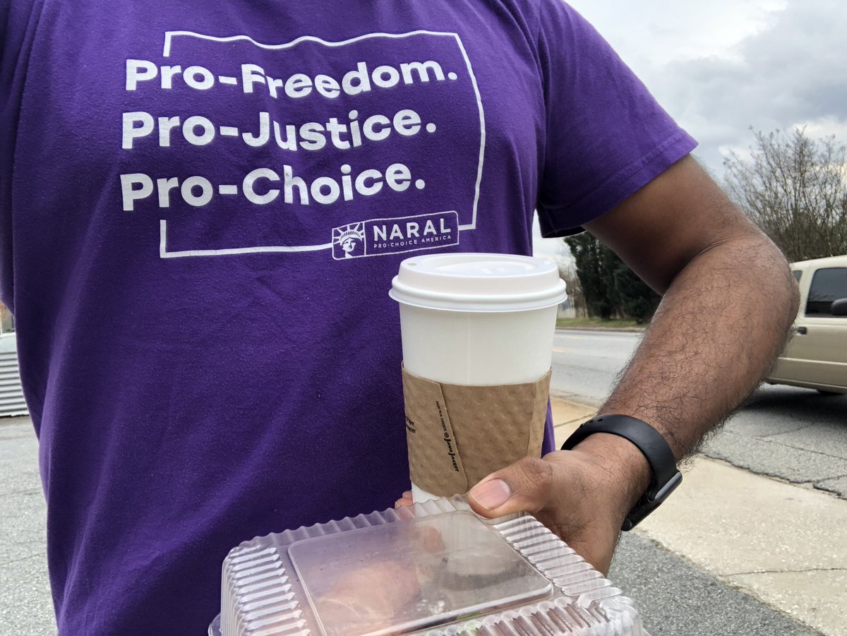 KTravisBallie's tweet image. Sometimes organizing is shouting from the rooftops &amp;amp; leading the charge. Sometimes it’s making sure the women/non-binary folk leading the charge to #StopHB481 are fed and caffeinated. About to jump on the phones w/ @NARALGA and some #PissedOffPeaches to mobilize more Georgians!