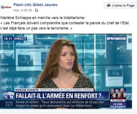 Info Ou Intox France 24 No Twitter Depuis Samedi Et Encore Ce Matin Une Citation Attribuee A Marleneschiappa Circule Avec Une Photo De La Secretaire D Etat Sur Le Plateau De
