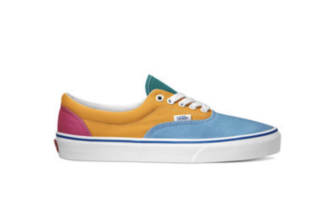 vans era color block sneakers in multi