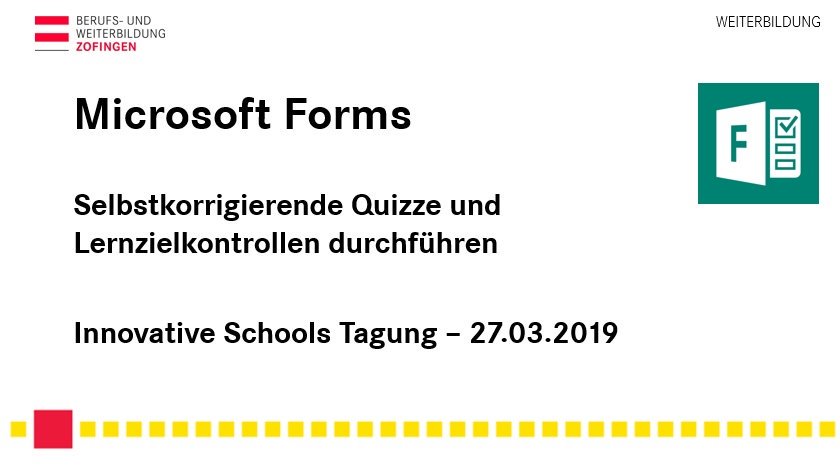 daniel_zysset's tweet image. #IST19 #PiLSchweiz #MIEExpert Im Rahmen der innovativeschools.ch-Tagung zeige ich wie man mit #Microsoft #Forms selbstkorrigierende Quizze und Lernzielkontrollen durchführt. Ich freue mich auf Deine Anmeldung im Slot C4.