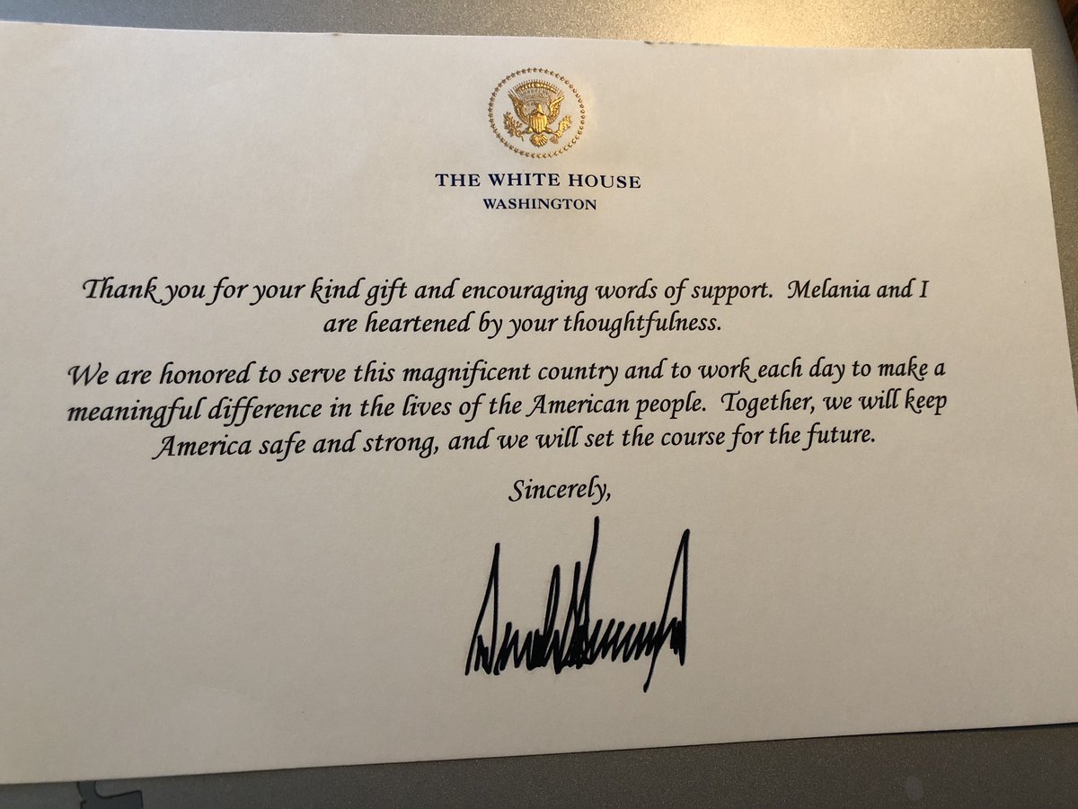 StephersonHerb's tweet image. I sent a copy of my book #JunkboxDiaries to @realDonaldTrump and got this thank you letter back in the mail! I know he didn’t write it himself, but it’s still a cool thing to have happen! I hope it gets in the hands of someone it can help! #Recovery #newlife #hope