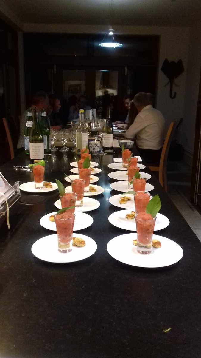 BskFoodies's tweet photo. First supper club took place on Saturday night. Tomato and basil sorbet ready to go! https://t.co/bSBBrdVxt3