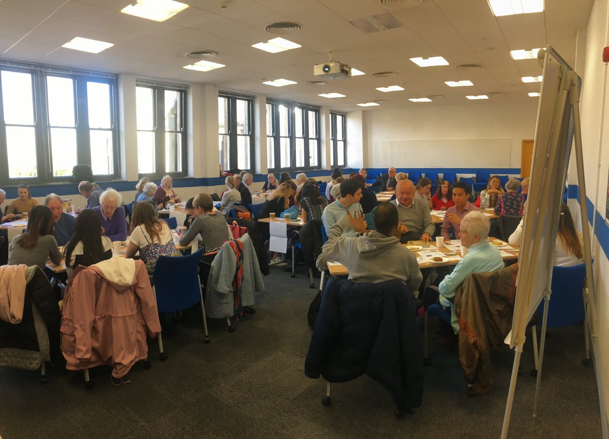 writing_back's tweet photo. A full house for our second #WritingBack meet-up event. Some of our #penpals have been writing to one another since 2015. Others met today for the first time. A very enjoyable afternoon. #PublicEngagement @LeedsUniEnglish @LeedsGloCo https://t.co/oEdVG4tDSl