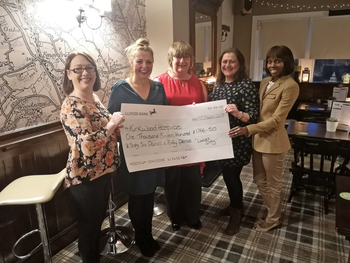 TheKirkwood_UK's tweet photo. We want to say a big thank you to Fiona Brown @AlmondburyWooly who has organised many #LadiesDays to raise funds for Kirkwood over the years. This year, Fiona &amp; 36 guests raised an incredible £1,766 which is enough to fund 8 home visits from a Kirkwood Specialist Nurse. Wow! https://t.co/IkxhUKrPqg