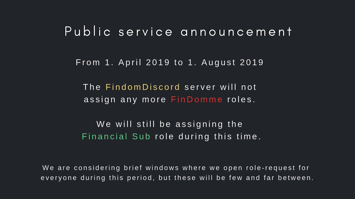 FindomDiscord's tweet photo. Public service announcement

#Findom #FDDS https://t.co/8FVtADBcFy