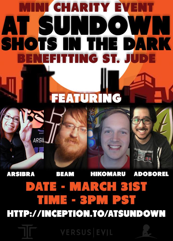 HAVOKgg's tweet photo. An @SundownGame challenge with @AdoboRelTV @ArsibraTV @HikomarukunTV & @beam_tyrant to support @StJudePLAYLIVE? Sign me up!
🖥️ https://t.co/pi4kMLhvTB
📆 03/31 @ 3PM PACIFIC
#atsundown https://t.co/COCPywdGXw