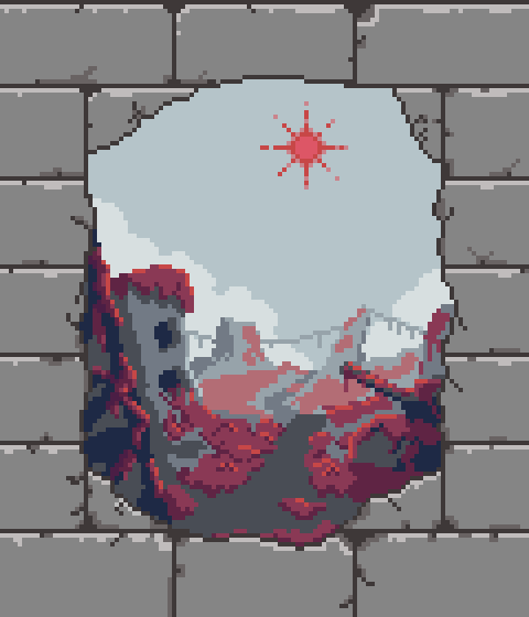 NOP_Pixels's tweet photo. Crimson moss for the 7th #framedpixels with the theme #apocolypse
#pixelart https://t.co/Cj29RaqYlP