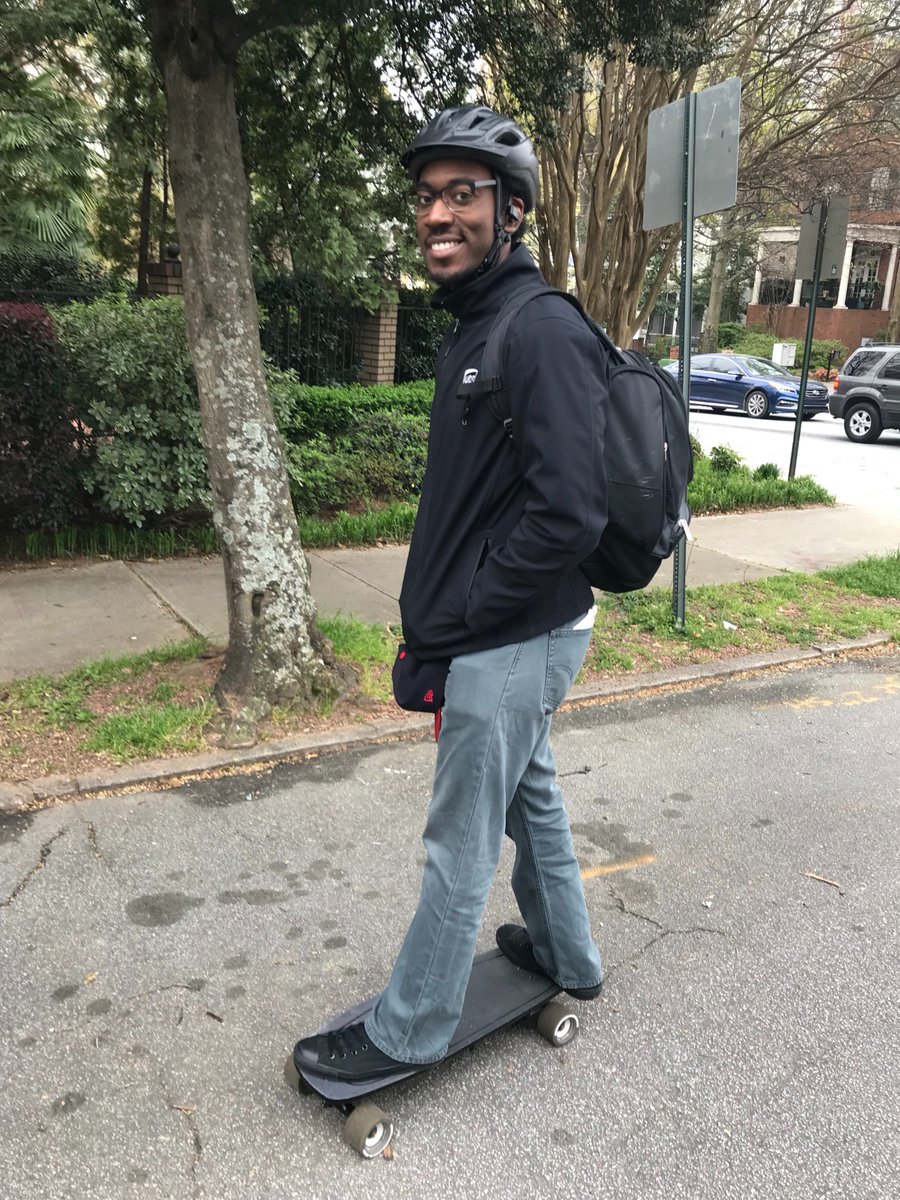 BikeGaTech's tweet photo. Hey, Julian! Thanks for choosing to ride and wearing a helmet. If you need a helmet for your next ride, join .@GaTechPD and .@gt_park_trans Thursday at 11 in the CRC for our ride safety class. Attendees get a free helmet and lights! #rideATL https://t.co/Q3OqFD0bvp