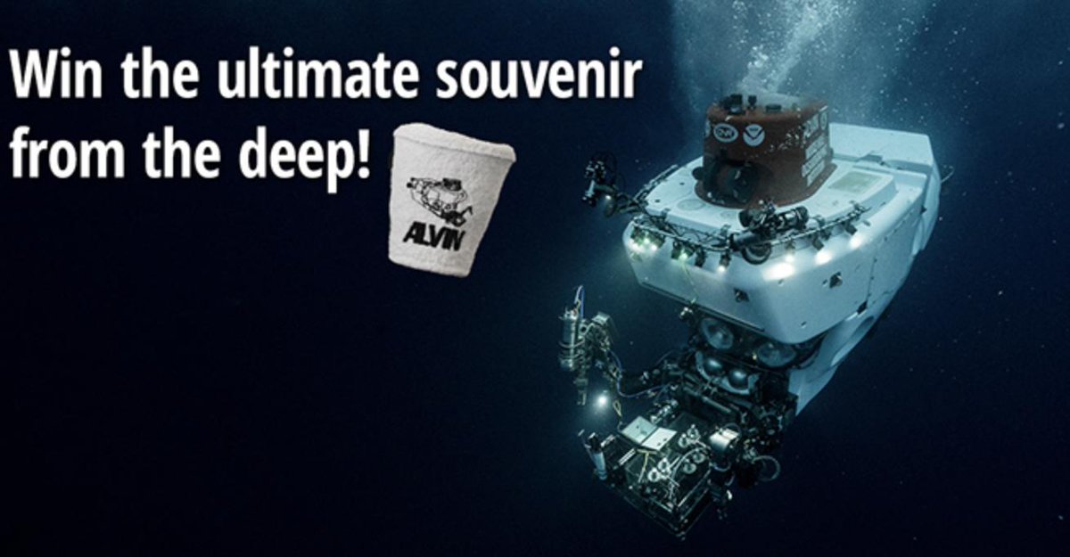 To celebrate our work with #BluePlanetLive we're giving away 5 uniquely designed shrunken cups that have been crushed by the extreme pressures of the deep ocean during #HOVAlvin's live dive. Enter below!

whoi.edu/main/win-a-shr…