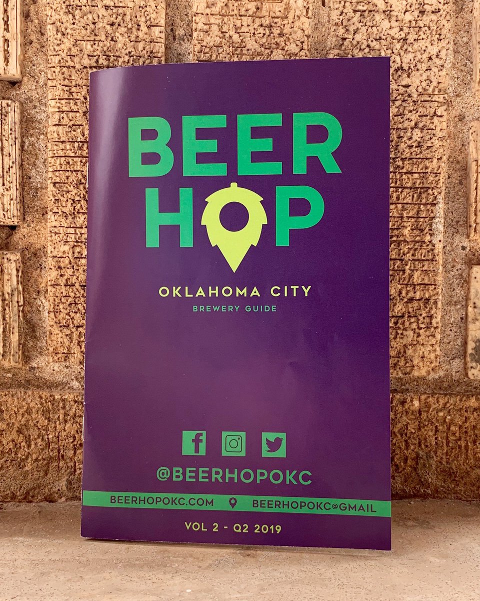 BeerHopOKC's tweet photo. Say hello to the Quarter 2 issue of 2019! Hits the OKC metro breweries next week! π»
...
#purple #beerhopokc #beerhop #craftbeer #breweryguide #brewerymap #brewery #brewing #oklahomacraft #beerisok #oklahomacity #okc #cheers https://t.co/dBiISNTG69