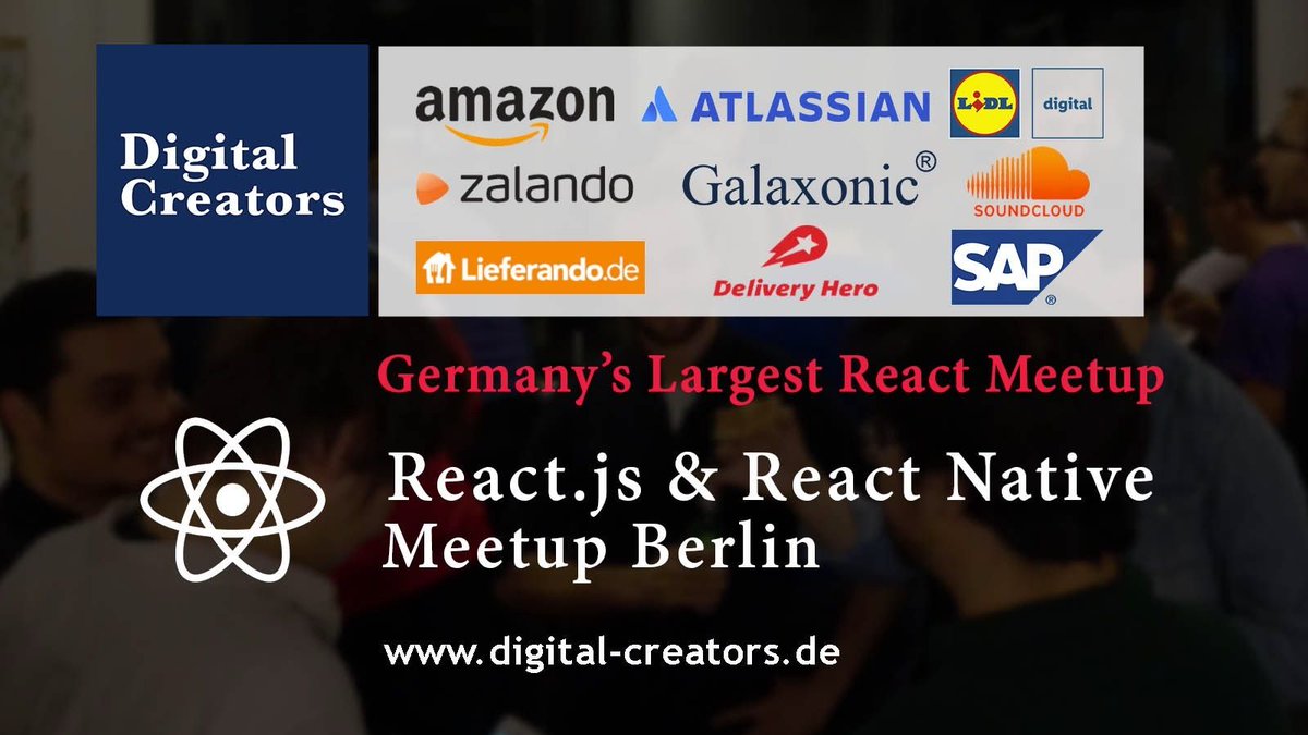 BerlinNextEvent's tweet image. ⚛ React.js &amp;amp; React Native Berlin Meetup 
27 March, 06:00PM, Berlin Mitte, Address will be 
nextevent.city/go/e84020
