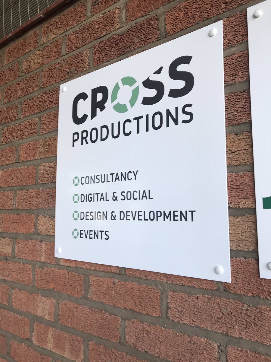 Mdsfab's tweet photo. A productive sunny Monday @CrossProd_UK helping their rebrand with some new signage for their lovely refurbished offices @jennycross81  #signs #signsge #rebrand. https://t.co/BN4KKWcfFM