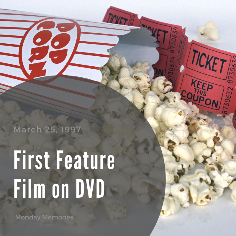 BCCChicago's tweet photo. On this day 22 years ago, the movie “Twister” became the first feature film to be released on DVD. The revolutionary disc storage format was developed in 1995, and while there were other films that came before it, “Twister” was the very first mass produced DVD. #MondayMemories https://t.co/0UW6i8p3gg