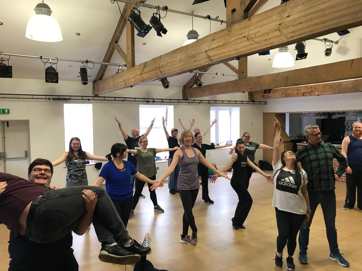VicTheatre's tweet photo. Rehearsals are well under way for SPAMALOT The Monty Python Musical Spamtacular by @PRODUCTIONSHAOS featuring dancing knights, a lady living in a lake, killer rabbits &amp; fish slapping!
Here's a sneak peek
Wed 10-Sat 13 Apr
Book now on 01422 351158 or visit https://t.co/9dDUd8G0IE https://t.co/zCSsysd9YB