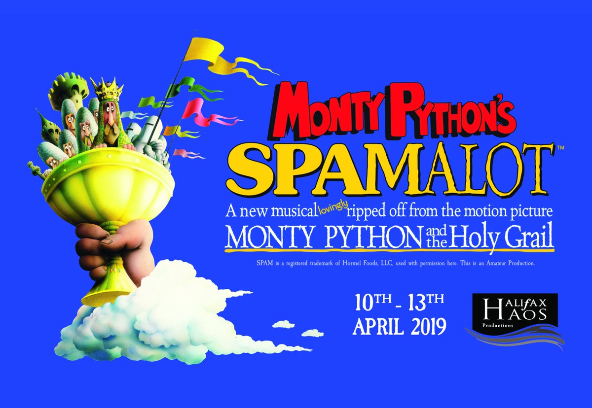 VicTheatre's tweet photo. Rehearsals are well under way for SPAMALOT The Monty Python Musical Spamtacular by @PRODUCTIONSHAOS featuring dancing knights, a lady living in a lake, killer rabbits &amp; fish slapping!
Here's a sneak peek
Wed 10-Sat 13 Apr
Book now on 01422 351158 or visit https://t.co/9dDUd8G0IE https://t.co/zCSsysd9YB