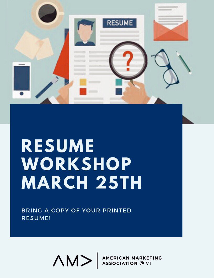 𝗔𝘁𝘁𝗲𝗻𝘁𝗶𝗼𝗻 𝗔𝗹𝗹 𝗠𝗲𝗺𝗯𝗲𝗿𝘀
Resume Review Workshop during tonight’s meeting!! Don’t forget to bring a printed copy of your resume and be ready to meet with experienced members for feedback!!