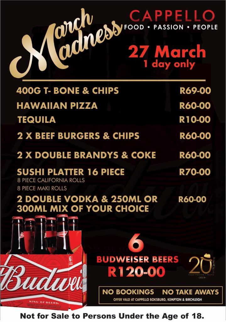 #MarchMadness! One day of the month we bring you some great specials along with <a href="/djksmackz/">DJ K Smackz</a> getting you into the mood to dance a little! #afropop #wildwednesday