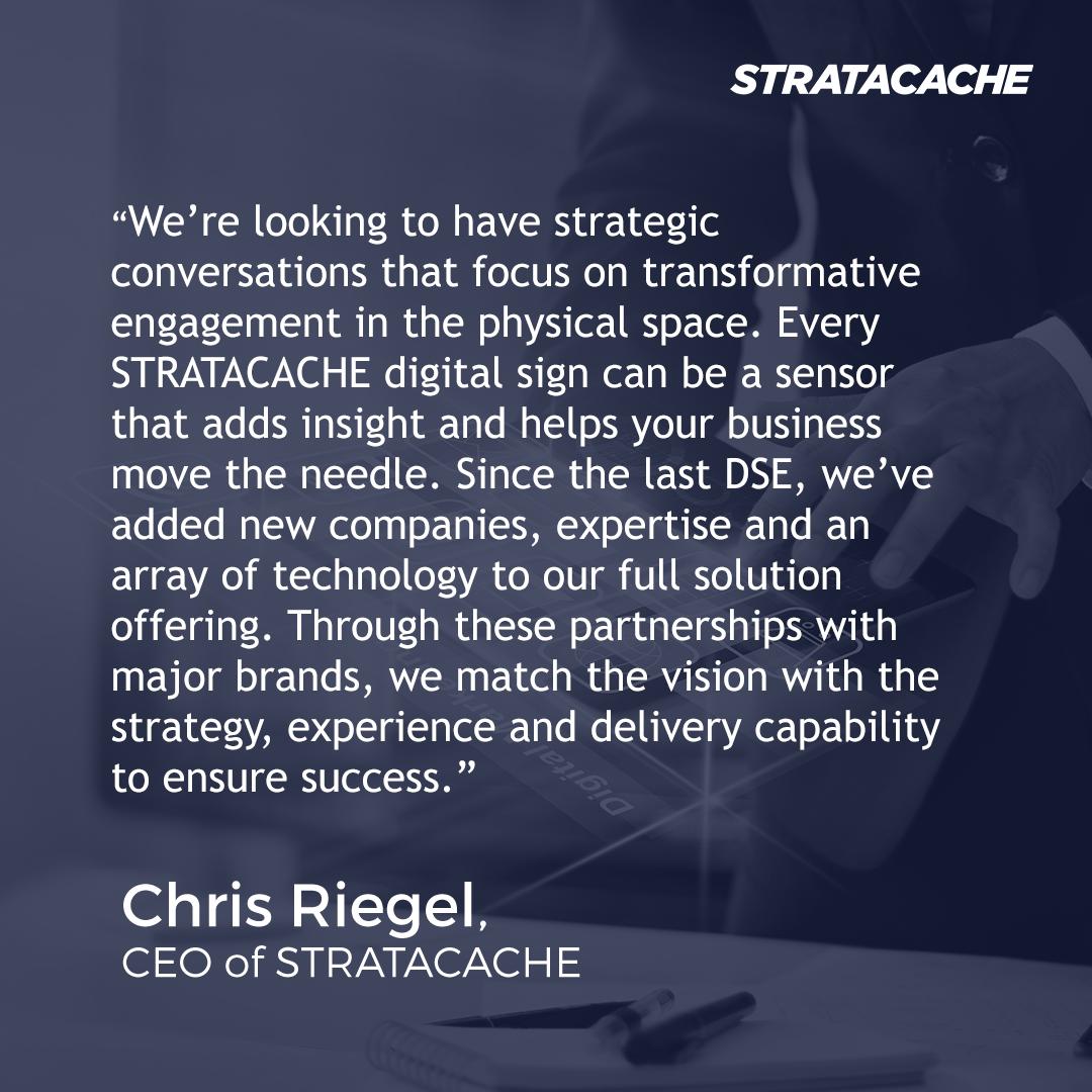STRATACACHE's tweet photo. Our founder and CEO, Chris Riegel is ready to help YOUR business move the needle with our full scope of #MarTech. Visit us in #Booth2800 during @DSExpo! #STRATACACHEfamily https://t.co/qLvvMjnMEX
