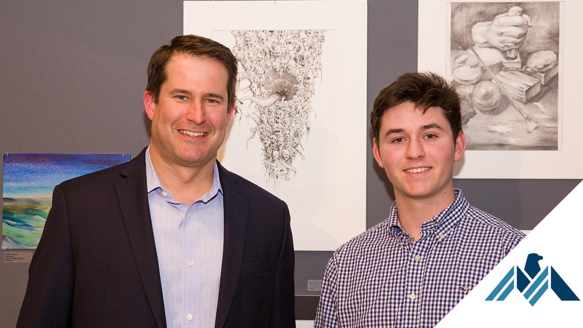 Congratulations to Aiden Heney of the @HWGenerals for winning this year's 6th District Congressional Art Competition, and all the talented young artists whose work I had a chance to see this weekend. Thank you to @MontCollegeArt for hosting this incredible exhibition every year.