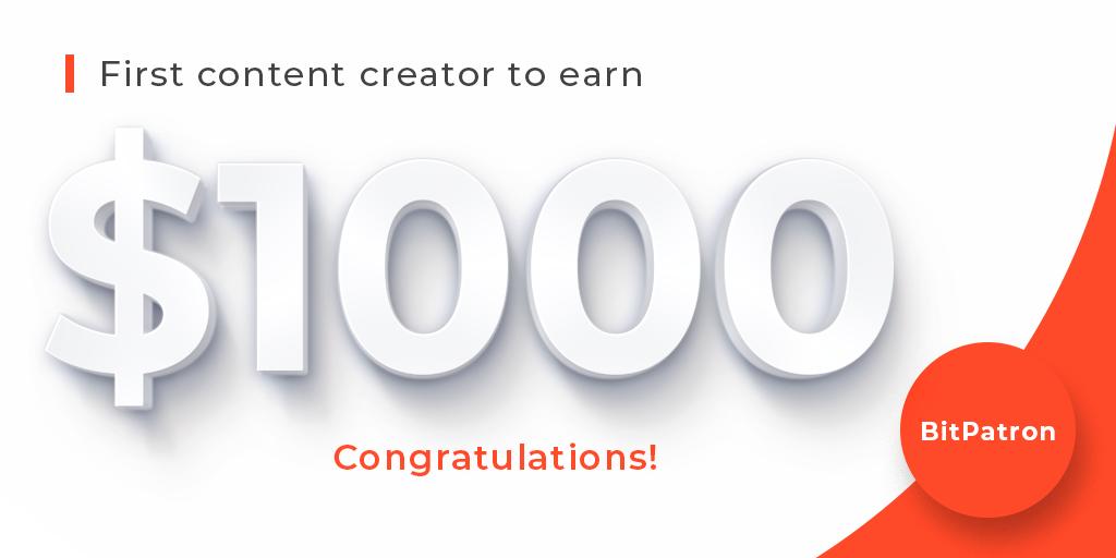 Today, the first content creator received a Bitcoin payout of more than $1000, saving him approximately $100 in fees compared to traditional competitors.

Bitcoin adoption: Slowly but surely.