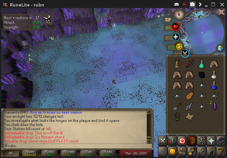 wildtarzan's tweet photo. gilded spear couple of hours ago , then skotizo pet and now this lol https://t.co/8atRuwZXPc