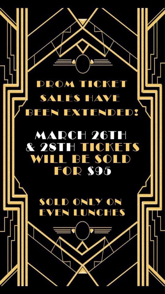classof19EHS's tweet photo. Don’t forget to get your tickets to our last prom! @EsteroHigh2020 has been working so hard to put on an amazing event for our school, so you don’t want to miss it!! https://t.co/NbzJ5fb9r5
