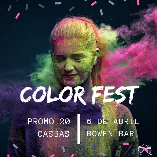 Promo20C's tweet photo. Anote anoteeeee👇
La PROMO 20 ya tiene fechaa pesss .. 
el sabado 6/04 todos a bowen con la color fest😏🔥💃
(Vestite de blanco para llenarte de color 😉) https://t.co/QrhtbFGhRe