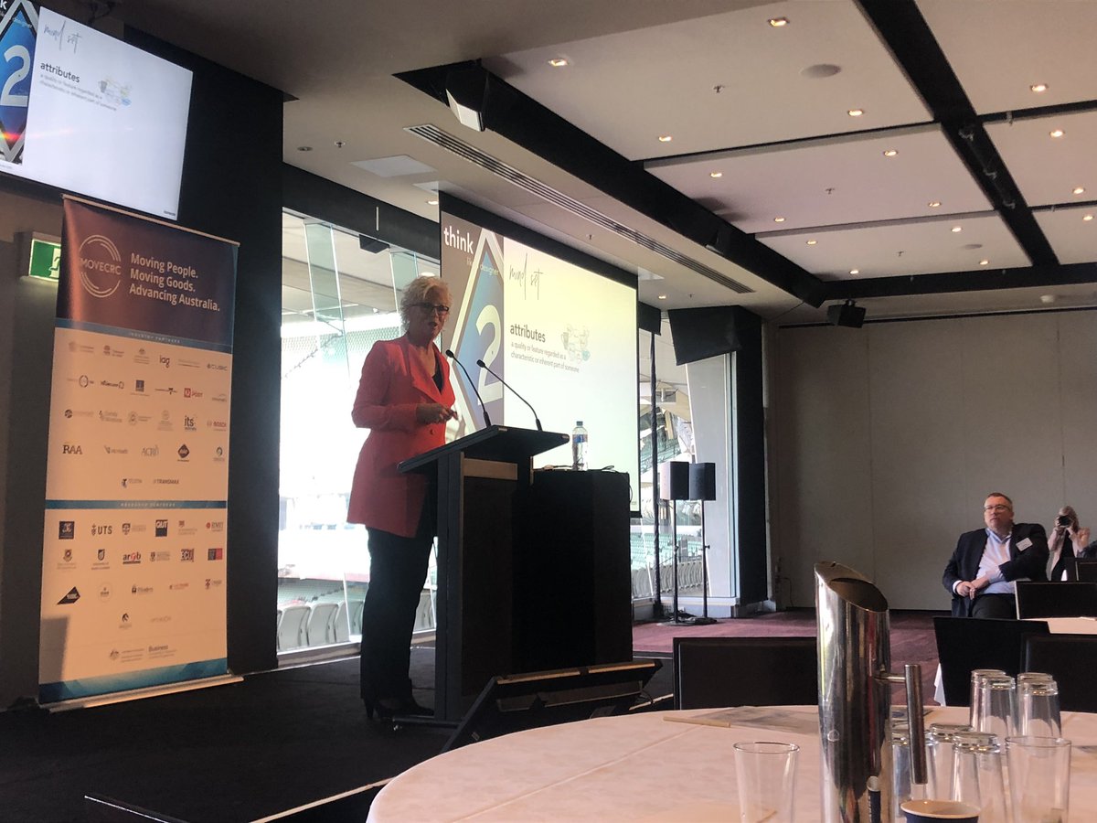 CubicTS's tweet photo. “How do we plan for tomorrow when we tend to deliver solutions based on what’s worked in the past?” - @Aurecon’s Maureen Thurston prepares us to dance with disruption using design thinking at @iMOVEAus #transportoftomorrow2019 symposium https://t.co/nlXaOEgU0t