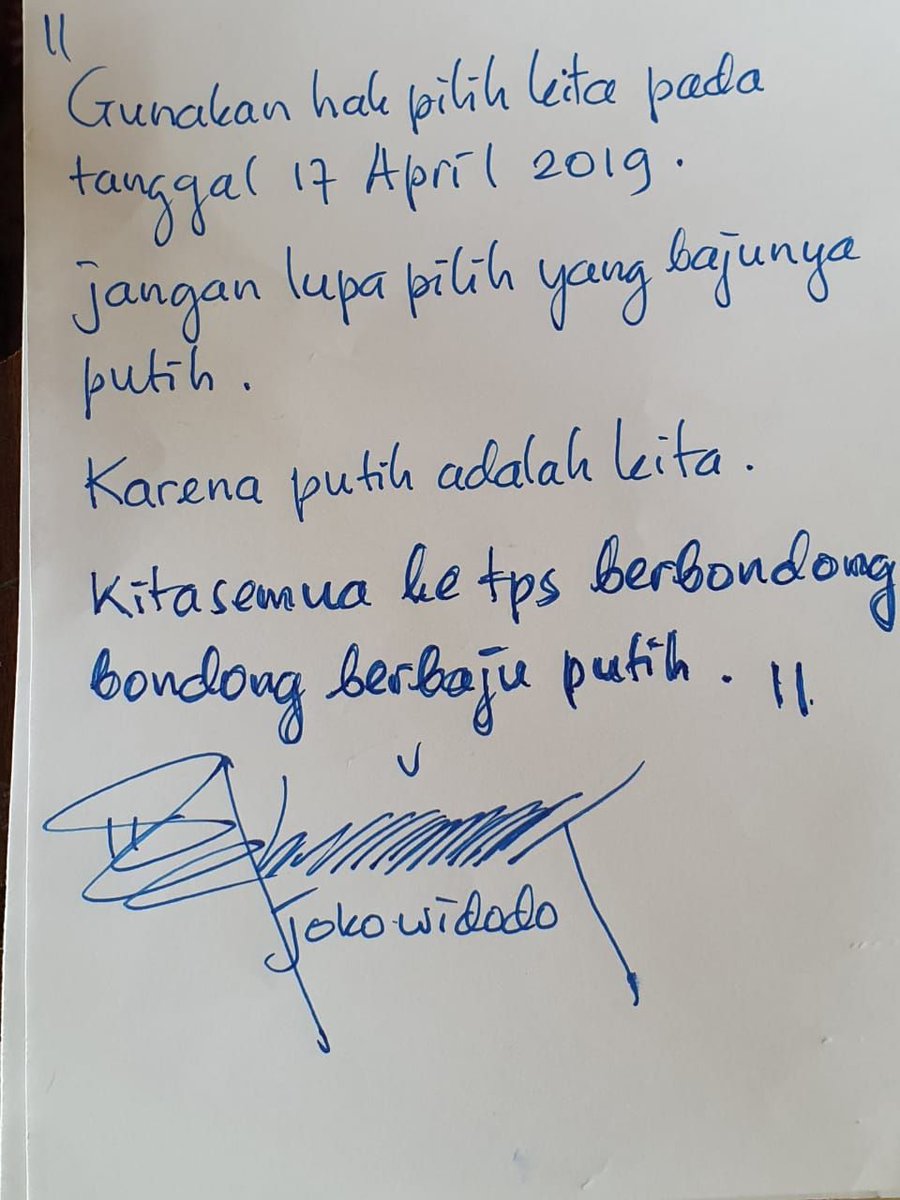 Putra_PRP's tweet photo. Sudah dapat memo
Ayo semangat pilih yang bajunya putih
#PutihAdalahK1ta https://t.co/rLwimB9YSW