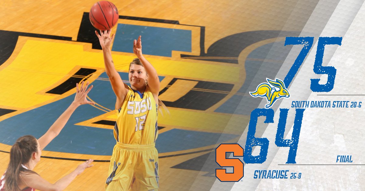 JACKS WIN! South Dakota State advances to the Sweet 16 with a 75-64 win over Syracuse! 

#Jackpot
#GoJacks
#UnleashChaos