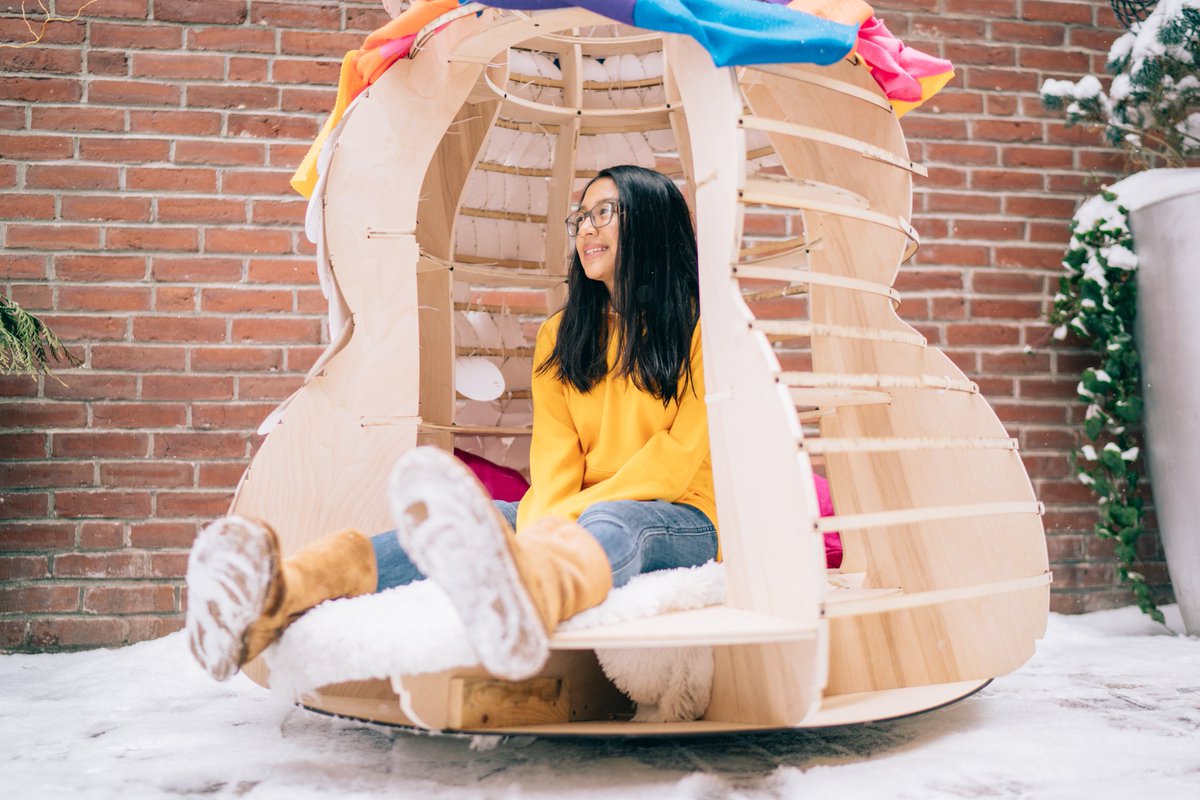 nuvustudio's tweet photo. Two of our students won Boston's Play Around the Snowy City design competition that sought ideas for "playful, temporary design installations &amp; events throughout Boston this winter." Congratulations to our students for a fun and creative project! https://t.co/FwMJJxANM1 https://t.co/0ARxPyrmBu
