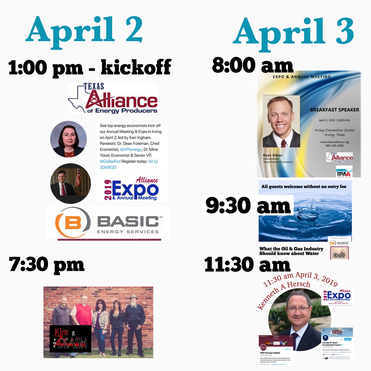 TalkTexasOil's tweet photo. A handy tweet to print or share w friends https://t.co/Gz40Re7EZH. @TexasAllianceEP Next week! @WestinIrvingcc #basicenergy @APIenergy @APIGlobal @DallasFed @RyanSitton @ngpcapital @allengilmer @INTLFCStone https://t.co/xrWv0UW2JM